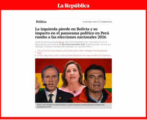 Alonso Cárdenas, docente de Ciencia Política UARM, analiza las elecciones en Bolivia y su impacto en las relaciones bilaterales y comerciales con el Perú.